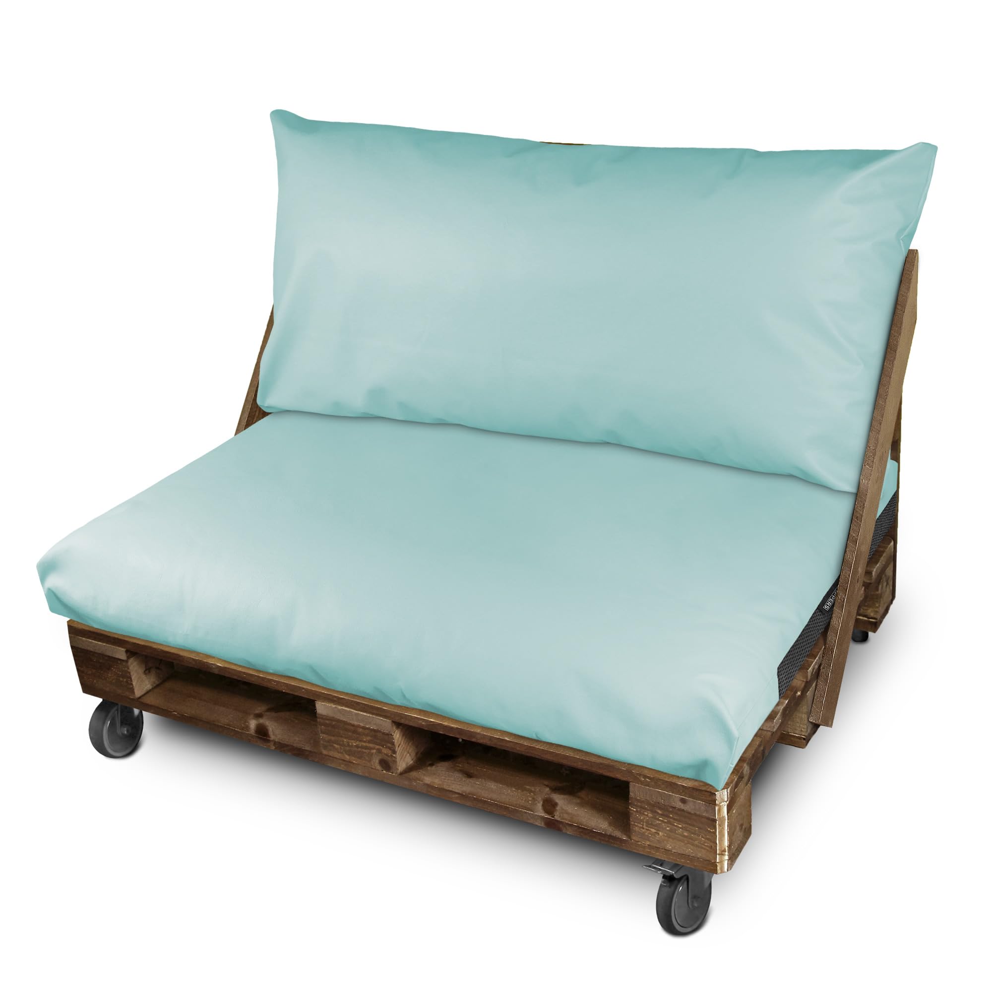 Pallet Legno Set Di Cuscini Per Pallet In Tessuto Blu Leroy