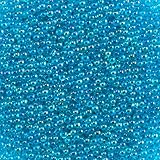 KISSITTY 50 Grams 3D Nail Art Decoration Glass Beads Blue Color Caviar Mini Beads 0.6~0.8mm for Women Girls Nail Arts Crafting