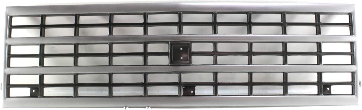 Garage-Pro Grille Assembly Compatible with CHEVROLET G-SERIES VAN 1992-1996 Silver Shell with Black Insert Single Headlamps
