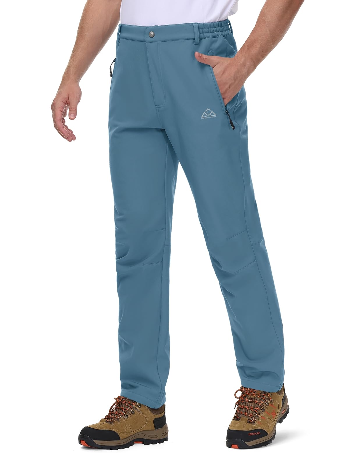 Rdruko Softshellhose Herren Winterhose Wasserdicht Skihose Winter Arbeitshose Warme Gefüttert Hosen Wanderhose Outdoorhose