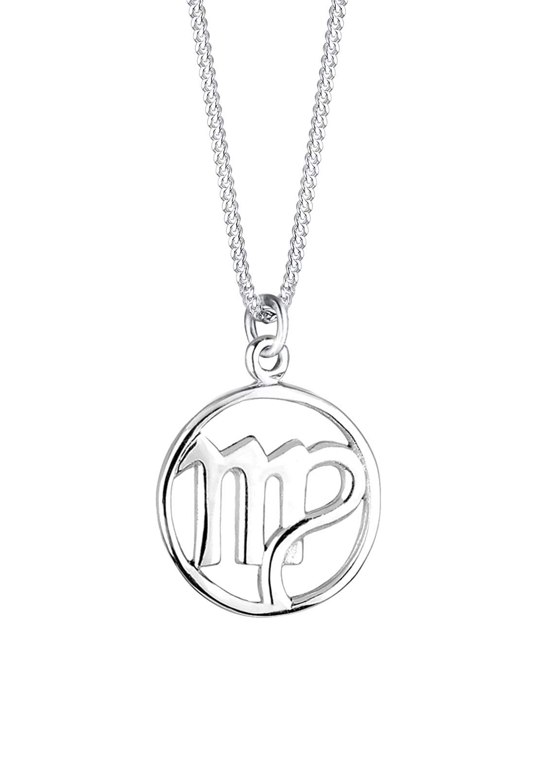 Elli Women's 925 Sterling Gold Plated Xilion Cut Zircon Necklace with Pendant - 45cm length