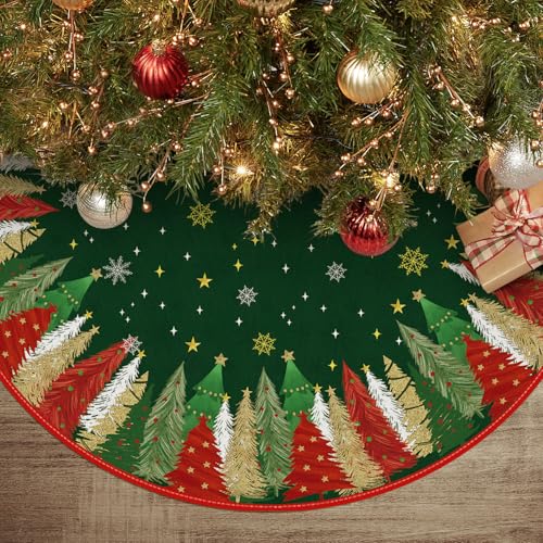 Jupe de sapin de Noël motif étoile vert grand format 122cm - 2