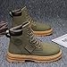 Men's large-size high-top short boots - anti-slip and durable, fashionable and versatile, suitable for traveling and outdoor activities. (green,7.5)