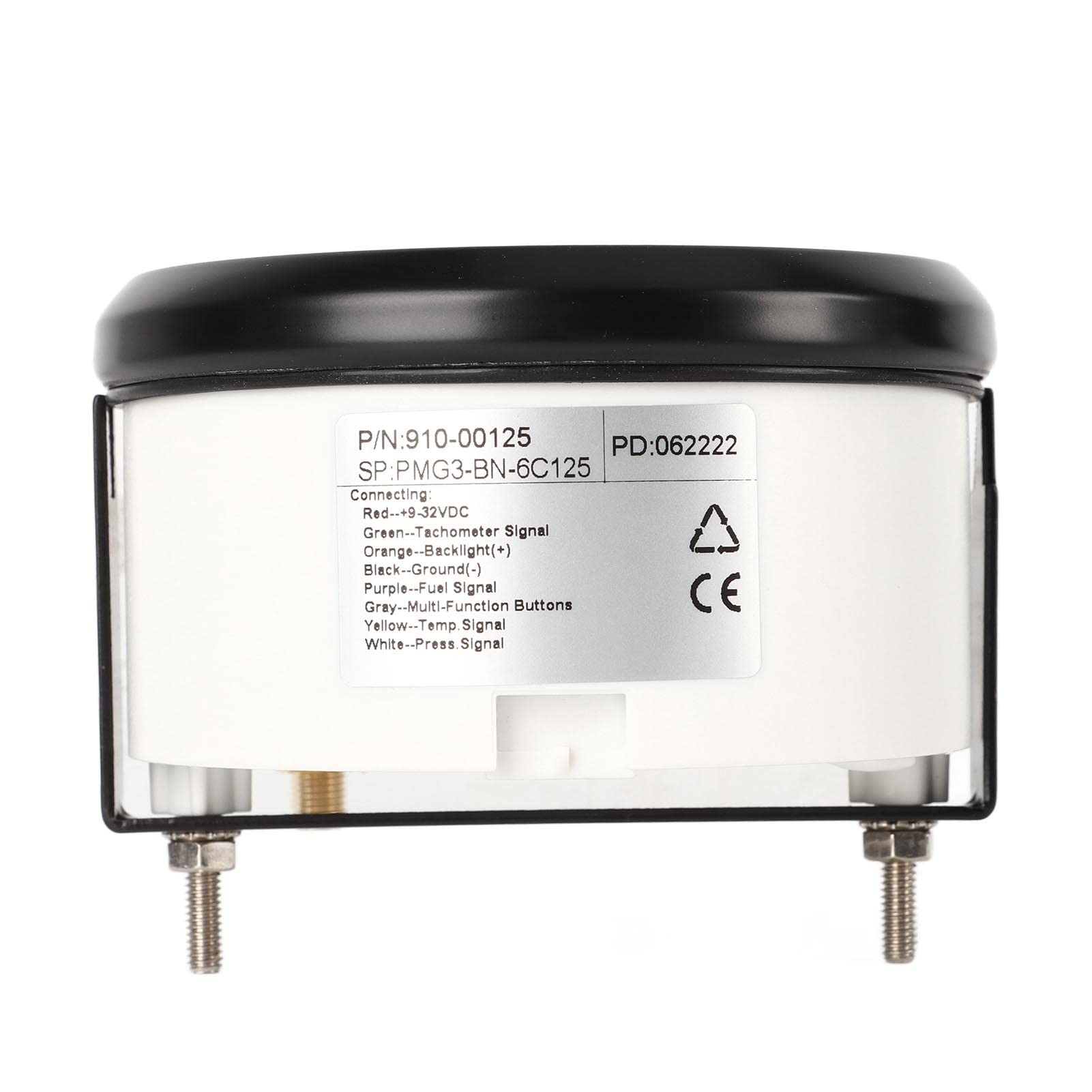 Aramox Multifunción Digital, Acero Inoxidable 316L, Tacómetro Marino 6 en 1, Velocímetro, Temperatura del Agua y Voltaje para Barcos y Yates