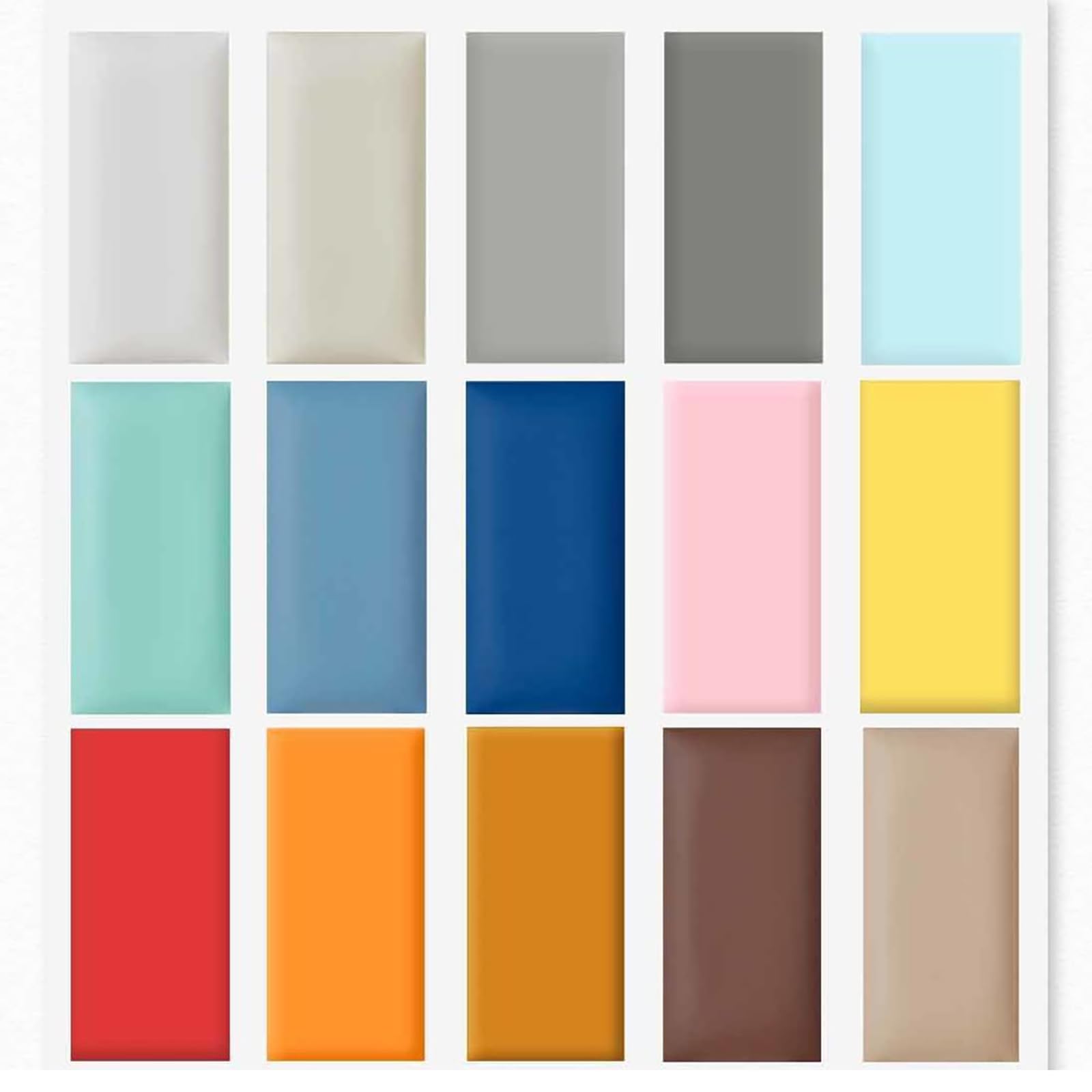 HENANCXF 4pc Wall Padding For Playroom Peel And Stick Headboard,Anti Collision Walls Padding,Upholstered Pads For Sensory Room Bedroom(Size:20cmX50cmX3.5cm,Color:Warm White)