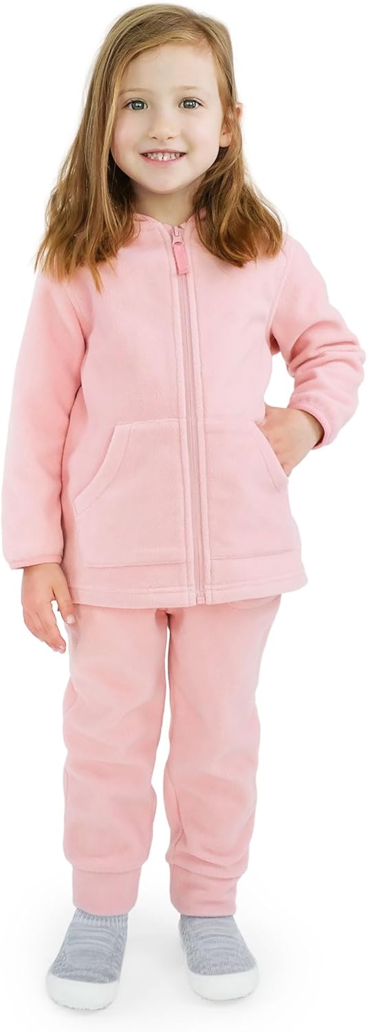JAN & JUL Fleece Jacket with Stay-On Hood for Toddlers and Kids