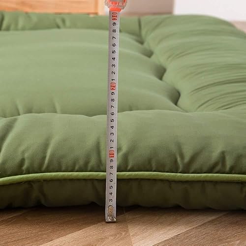 Miniatura 6 de Colchoneta japonesa de 4 pulgadas de grosor, colchón de futón enrollable, colchón de invitados para piso, sofá cama suave, futón tamaño individual,