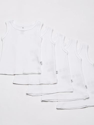 Vista 2 de HonestBaby Camisetas musculares sin mangas 100% algodón orgánico para bebés y niños pequeños, niñas