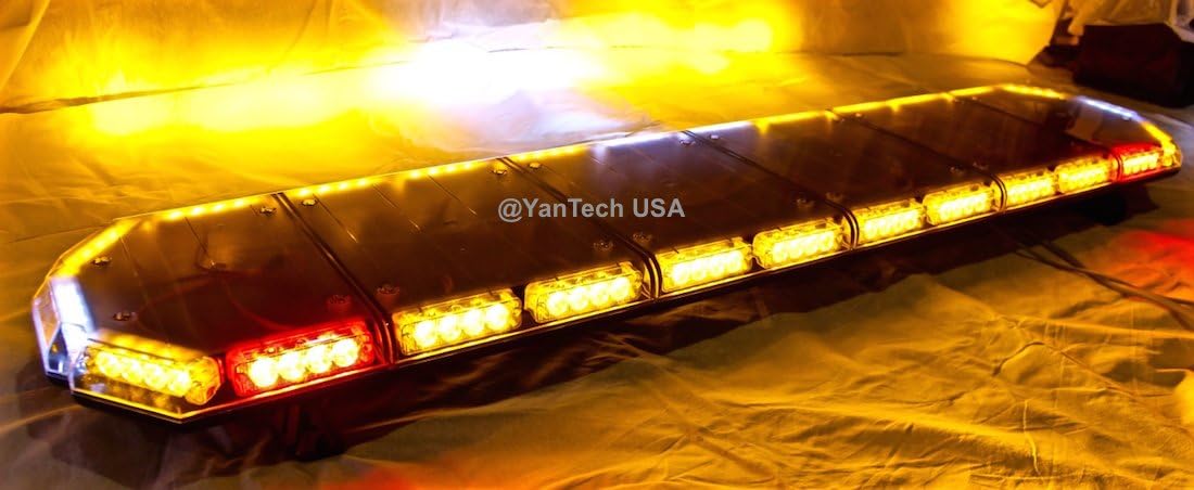 56 Inch LED Beacon Warning Lightbar 104 LEDs w/Brake Lights &Turn Signal for Truck and Emergency Vehicle - USA Warranty w/Lifetime Service