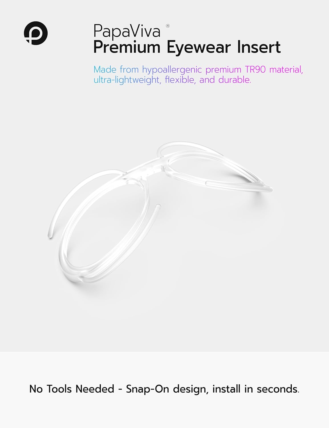 Insert Clip-On Lens Carrier Compatible with GIRO BUSTER/METHOD Asian Fit/AXIS Asian Fit/CONTOUR RS Asian Fit/CONTOUR Asian Fit Ski Goggles - Clear