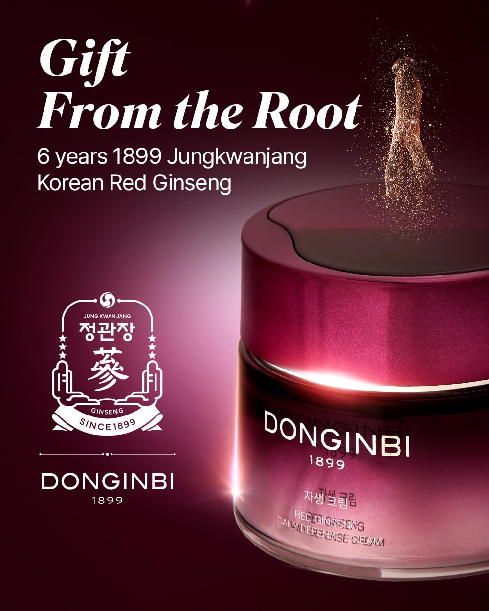 Donginbi Red Ginseng Daily Defense Cream - Firming Cream for Loose Surface, Face Moisturizer for Skin Barrier Repair, Korean Red Ginseng, Skin Care Gifts for Women, 0.8 floz / 25 ml - Image 7