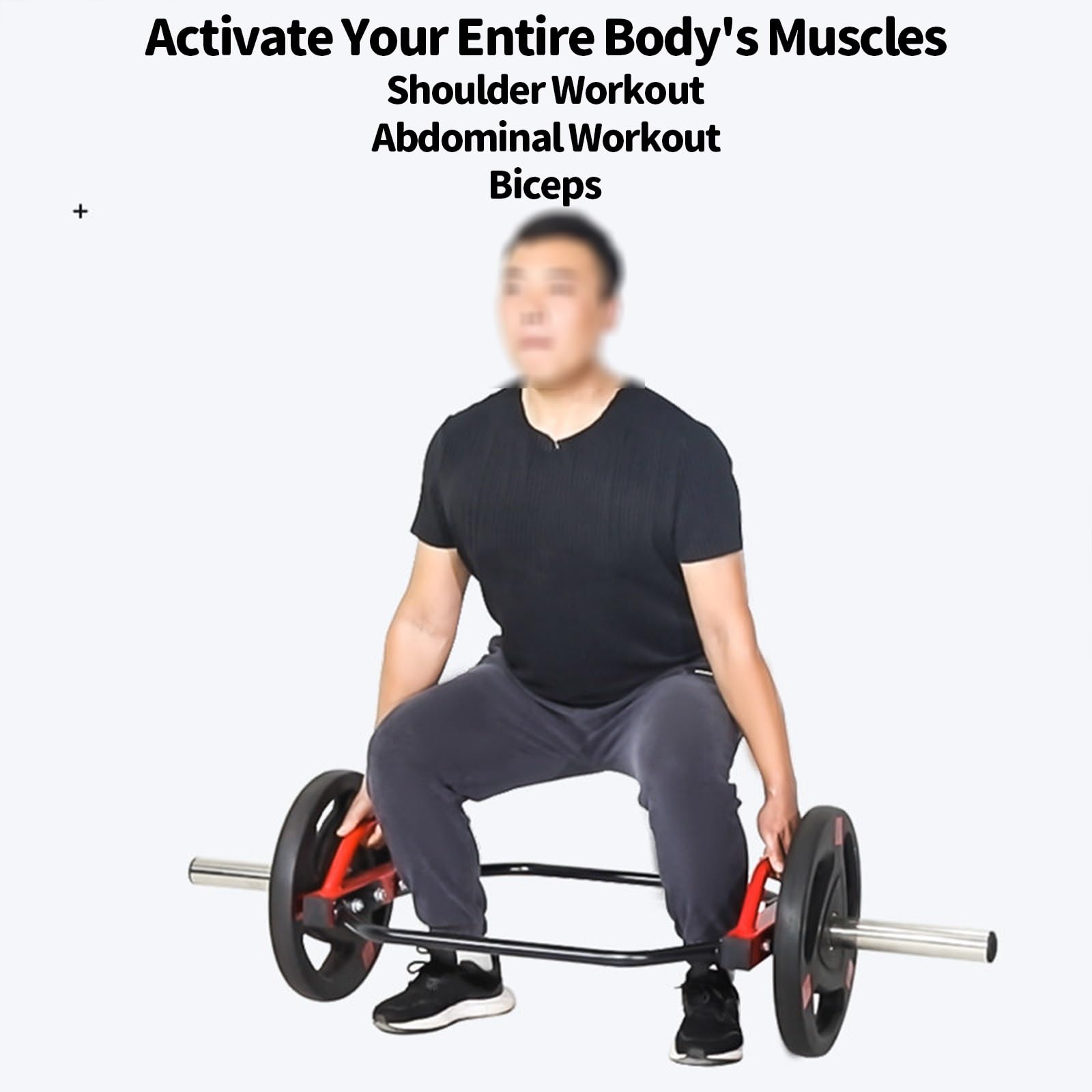 Hex Bar Bilanciere Esagonale, struttura aperta per squat, stacchi e scrollate, compatibile dischi olimpionici, allenamento forza domestico