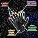 Fun Central 1Pair - LED Rave Gloves - Flashing Light Up with Finger Lights - Black