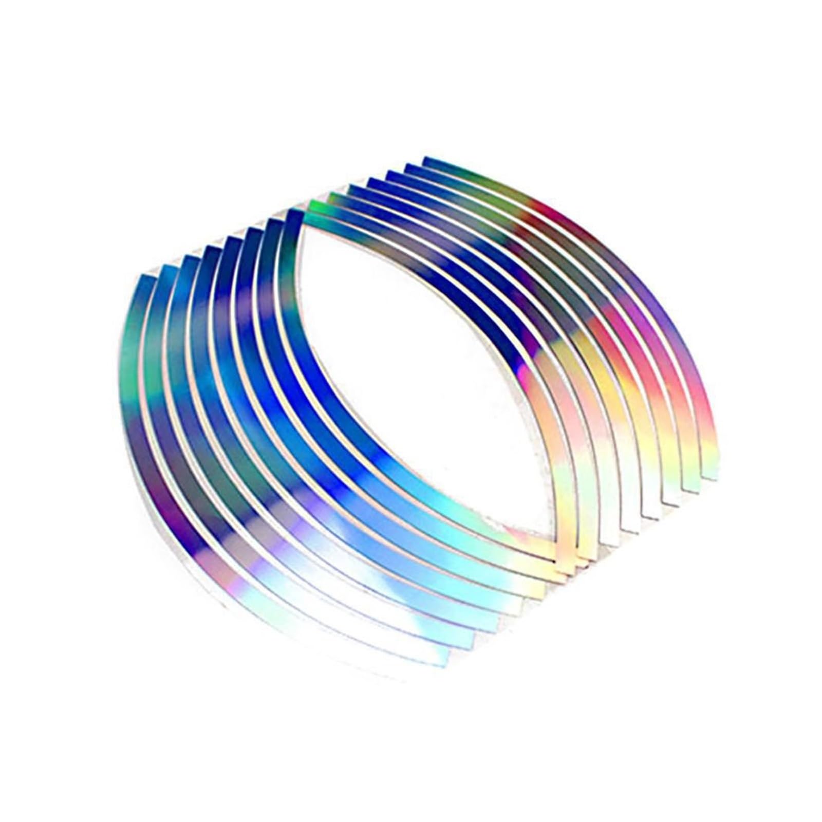 Reflective Sticker 10/12/14/18" PVC 16 Strips Reflective Car Motorcycle Wheel Rim Tape