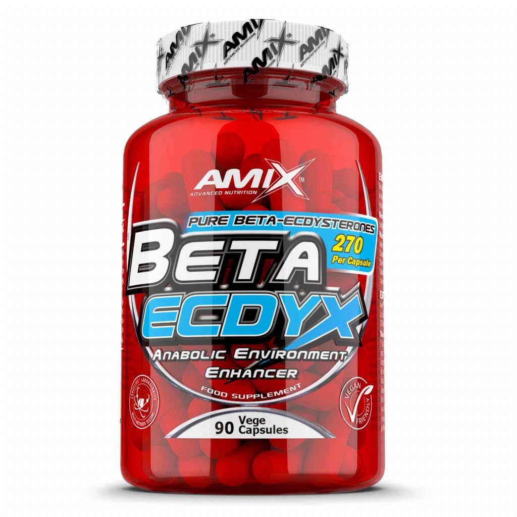 AMIX - Complemento Alimenticio - Beta Ecdyx - 90 Tabletas - Estimula la Testosterona - Elaborado con Cyanotis Arachnoidea - Aumenta la Masa Muscular - Complemento Deportivo