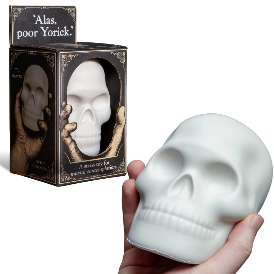 Boxer Gifts Alas Poor Yorick Skull Squishy Toy for Adults and Kids