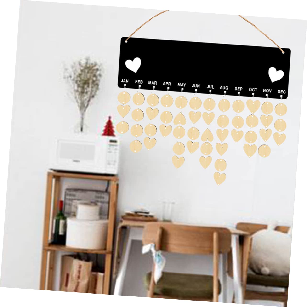3 Set calendario di compleanno promemoria di compleanno da appendere alla parete calendario dell'avvento da appendere bedroom decoration regalini di natale regali per la famiglia