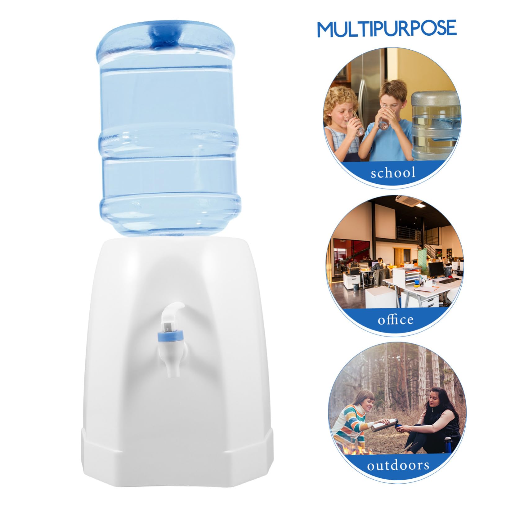 Kleiner Wasserspender aus Kunststoff in Weiß mit Einfachem Wasserzugang und Vielseitigem Design für Camping und Picknick Kompakt und Stilvoll für Tisch