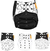 Vista 4 de 4 fundas para pañales de bebé, lavables y reutilizables, cómodas, suaves, secas y transpirables, tamaño ajustable (1#)