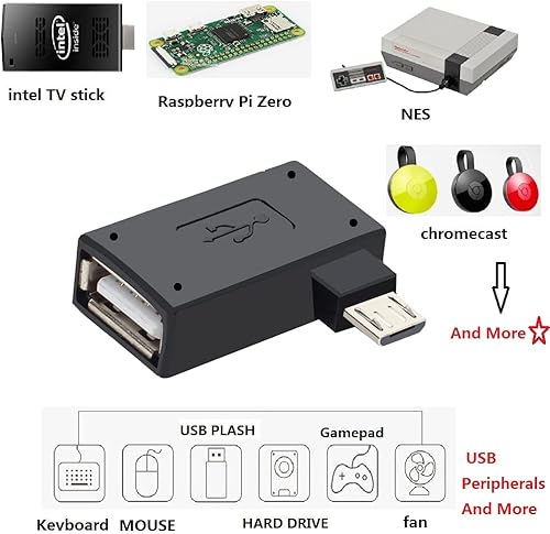 Miniatura 3 de Paquete de 3 adaptadores de cable OTG para Fire TV Stick 4K MaxCubeLite, adaptador micro USB a USB OTG compatible con teléfonos inteligentes