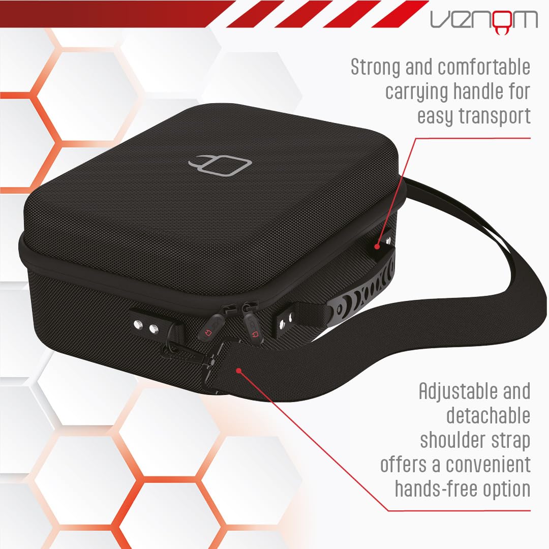 Venom Étui de transport pour Switch 2 (Nintendo Switch 2) | etui de transport switch 2, coque rigide, rangement cartes de jeu, cables, voyage, nintendo switch 2