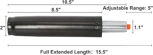 Miniatura 2 de Homend - Cilindro de elevación de gas para silla de oficina, color negro