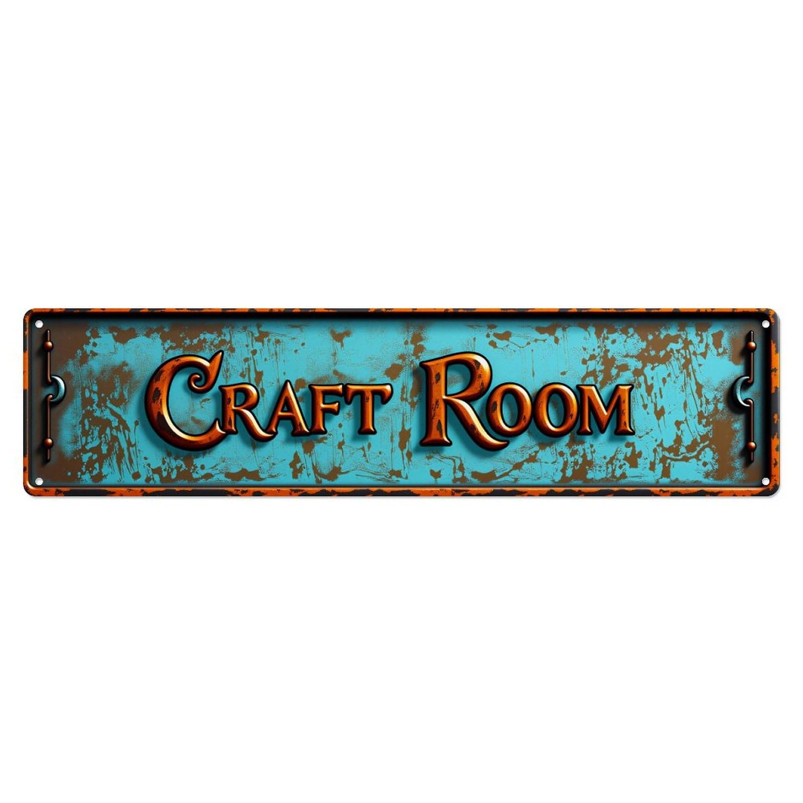 Rusty Metal Sign Craft Room Tin Sign Vintage Metal Poster Retro Bar, Home, Man Cave, Kitchen, Laundry Room Wall Art Decor Gift 4x16 Inch