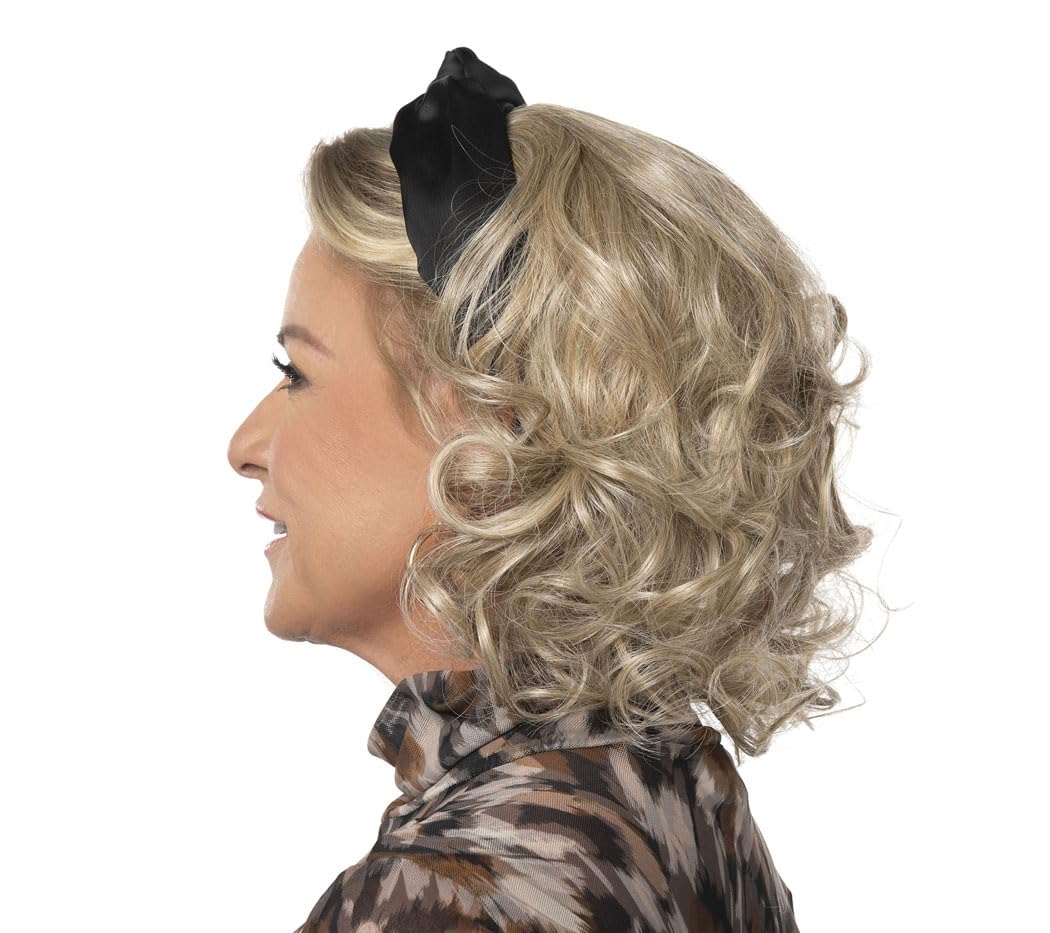 Toni Brattin Headband Fall Wavy 18" Shoulder Length Curly Hair Extension Hairpiece For Fuller Looking Hair, Light Blonde