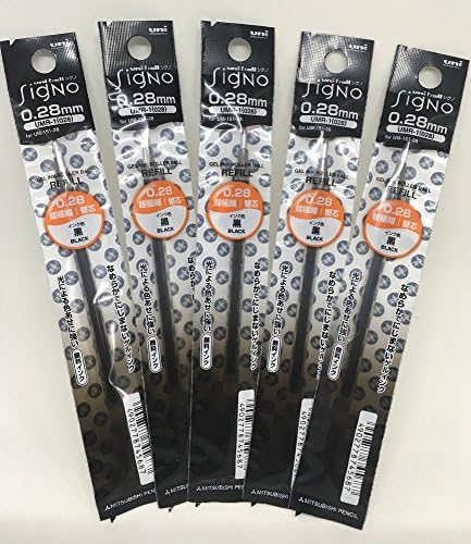 Uni-ball Signo Ultra Micro Point Gel Pens Refills -0.28mm-black Ink-value Set of 5 image 3