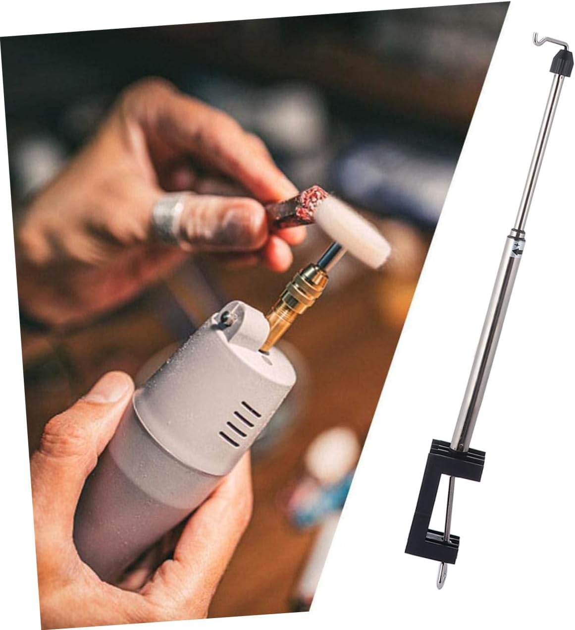 Ciieeo Retractable Electric Grinder Stand Desktop Support Bracket Tabletop Grinder Rack Adjustable Workbench Tool Holder for Power Tools