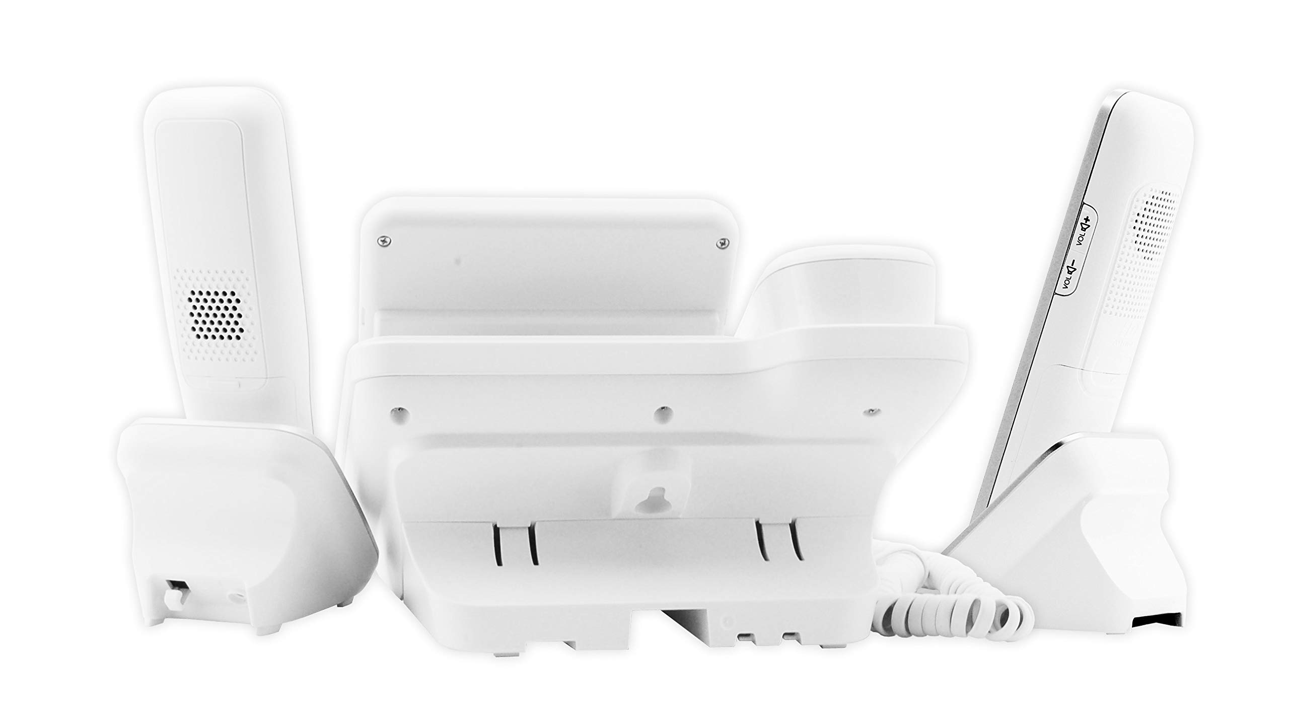 Geemarc Teléfono con Cable para Personas Mayores, Paquete Senior 295, Contestador Automático con Voz/Versión Alemana, Botones de Foto, Blanco