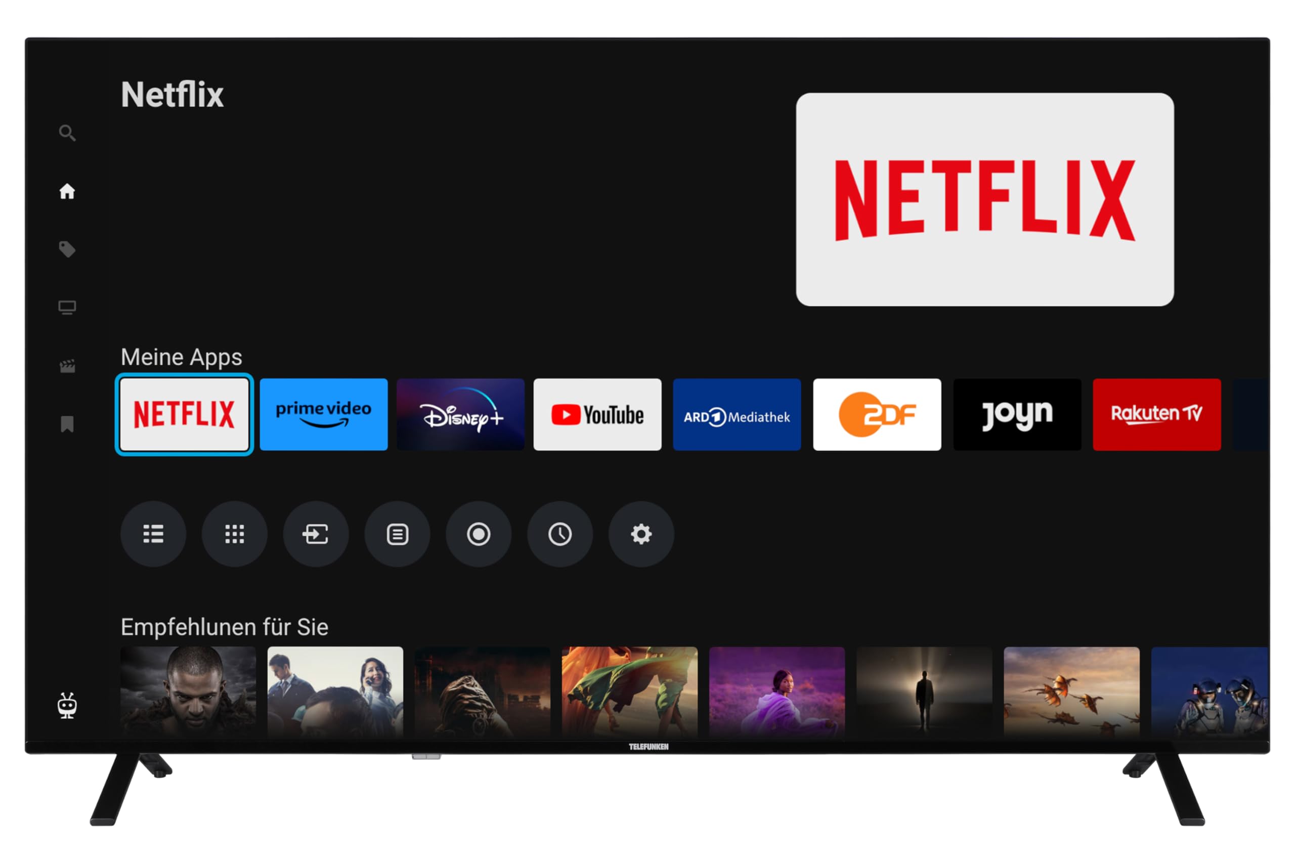 Telefunken QU65TO750S – 65 Zoll QLED Smart TV mit TiVo (4K UHD, HDR Dolby Vision, Dolby Atmos)