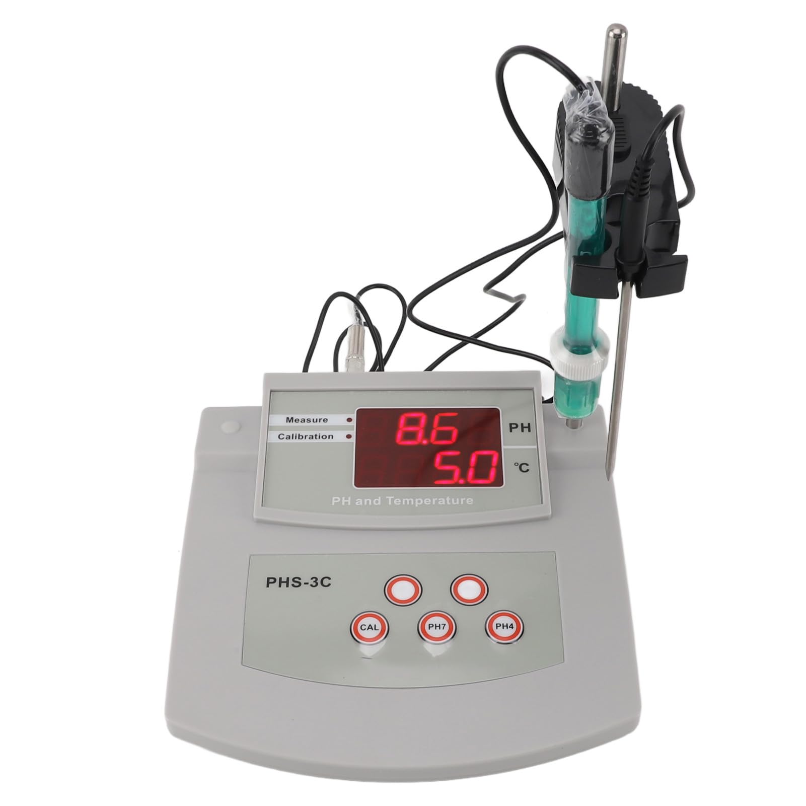 PH-mètre de Paillasse, PH-mètre de Laboratoire D'étalonnage Automatique PH-mètre de qualité Laboratoire Scientifique pour L'eau, le Vin, la Bière et L'eau (Prise UE 230V)