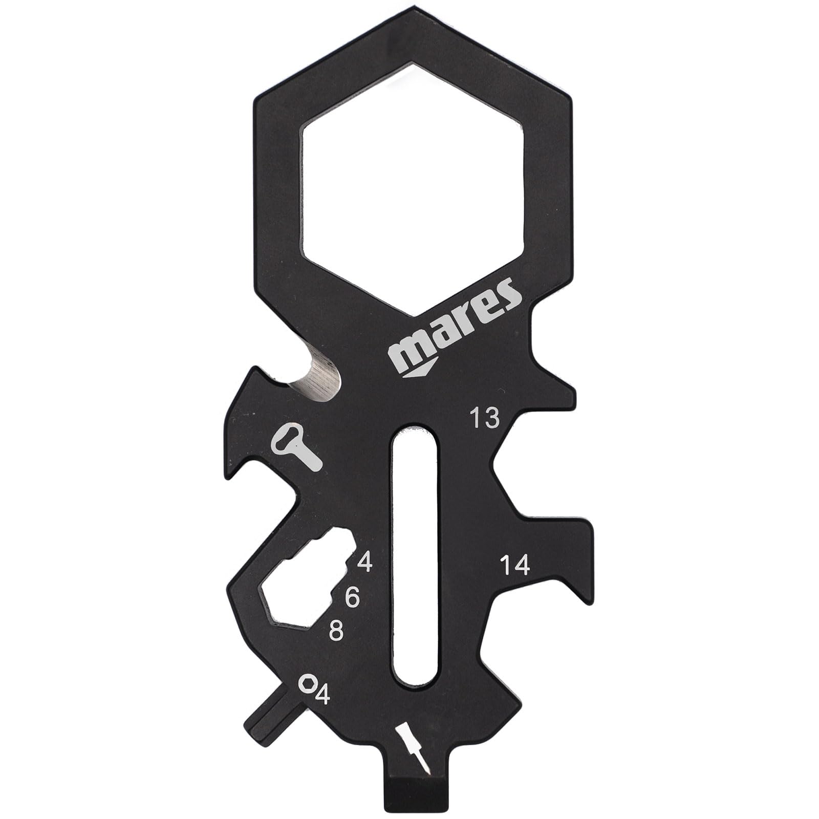 MARES Smarty Mini Multitool - Scuba Diving Multi-Purpose 4mm Allen Key, Bottle Opener, Screwdriver & Various Spanners