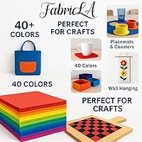 Vista 2 de FabricLA Tela de fieltro para manualidades, 18 x 18 pulgadas de ancho y 0.063 in de grosor, color burdeos, utiliza este fieltro suave