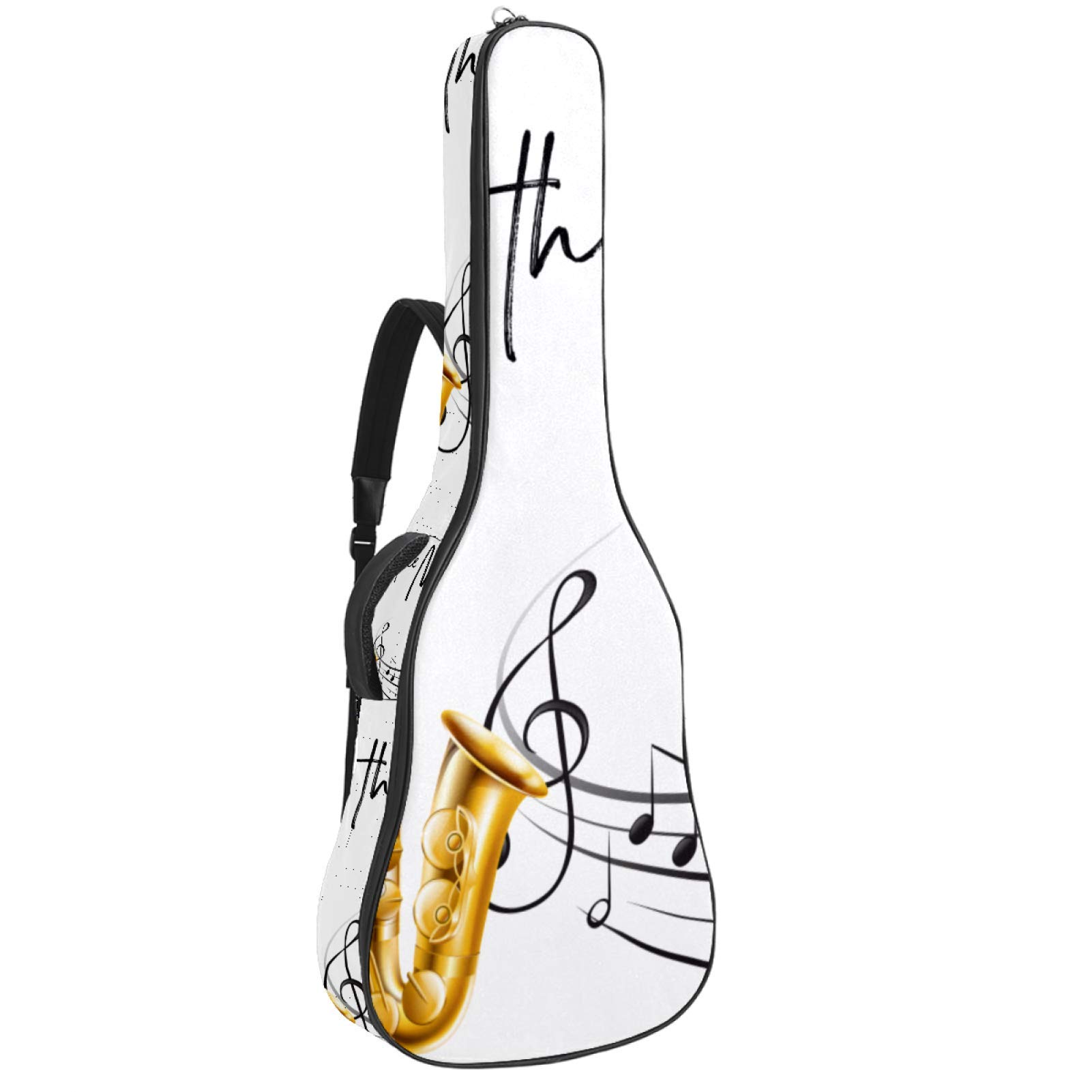 Borsa per chitarra impermeabile con cerniera morbida zaino per chitarra, basso acustico e classico folk chitarra elettrica per ascoltare la musica pianoforte violino sassofono
