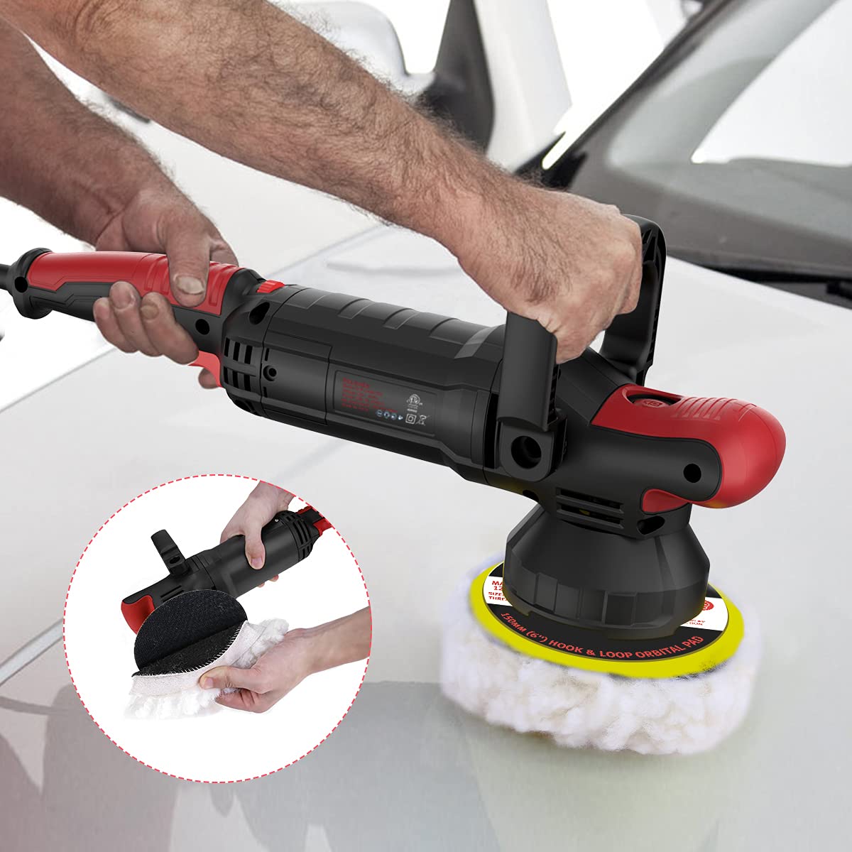 Buy Buffer Polisher, 1200W Dual Action Polisher and Random Orbit Car