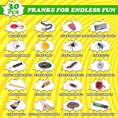 ALLROAD Prank Kit Pranks for Kids Adults | Joke Box-Ultimate Gift Set 30 Ultimate Practical Jokes and Pranks for Kids | Prank Toys Pack Set Box for Gifts - image 2