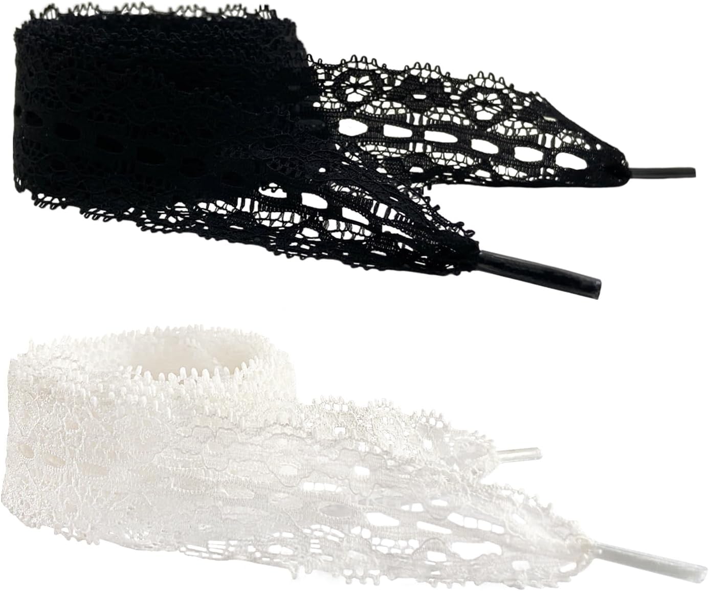 Lace Fancy Shoelaces for Women 2 Colors a Pack