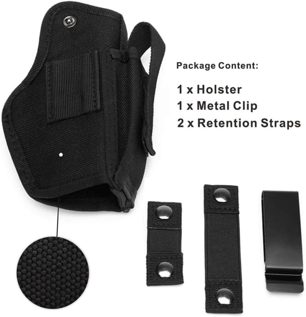 Fondina tattica per pistola Fondina per pistola nascosta Fondina universale per cintura sinistra/destra con porta caricatore per G1ock 17 19 Beretta M9