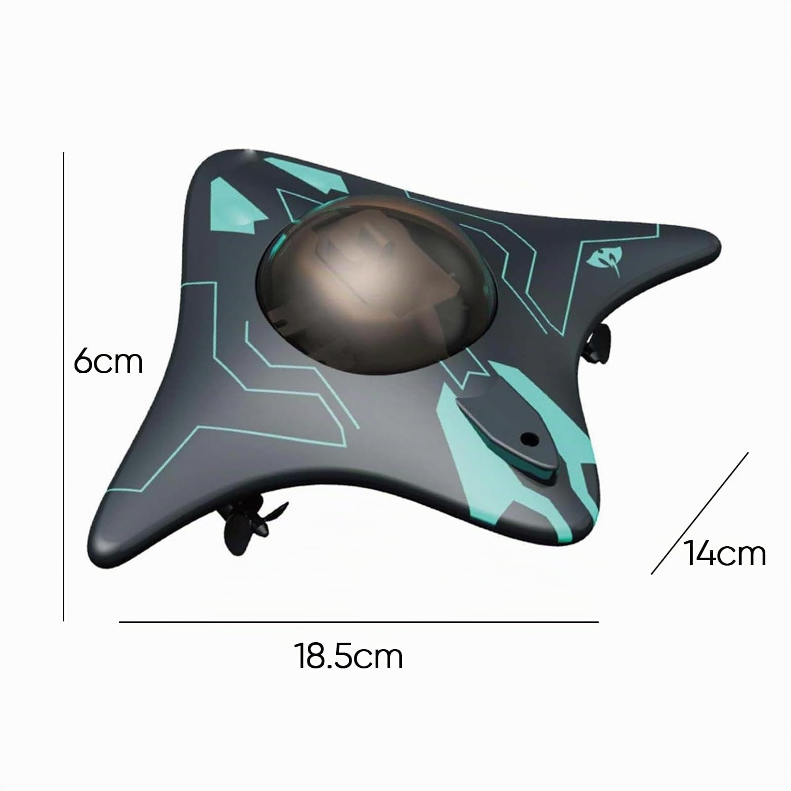Drone Sous-marin App Control,Drone Sous-marin Radiocommandé avec 10M Caméra hd et lumières LED,Angle de Caméra Réglable,pour l'exploration Sous-marine et les Jouets pour Adultes (noir)