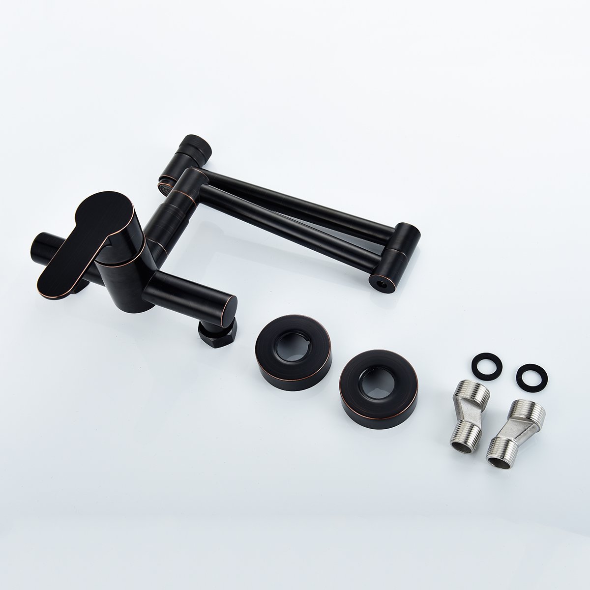 Rubinetto da cucina Ciencia Rubinetto da cucina Ottone 360 Girevole pieghevole allungabile doppio interruttore Rubinetti per lavello a maniglia singola (ORB) BRC1211B
