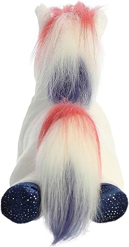 Miniatura 4 de Aurora Adorable Flopsie Banner - Animal de peluche con diseño de caballo, facilidad para jugar, compañeros intemporales, color blanco, 12 pulgadas