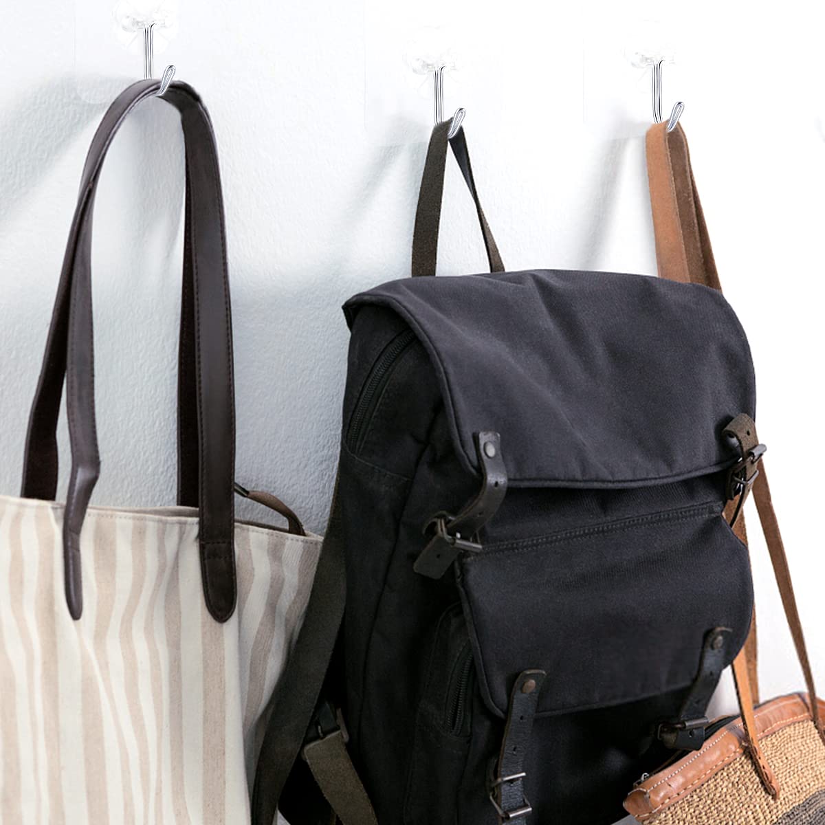 WDJLNZB 20 Pièces Crochets Transparents Autocollants, Adhésif Pour