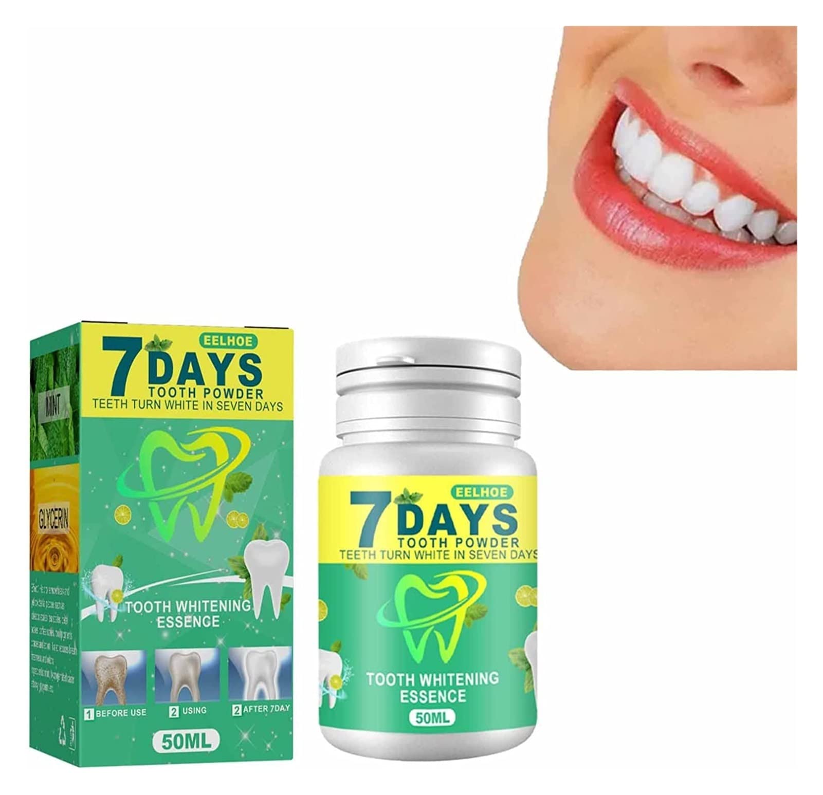 2Pcs Teeth Whitening Powder - Instant Teeth Whitening Paint, Teeth Whitening Kit, to Keep Mouth Freshen，Oral Care Clean Teeth Gel Powder, Clean Tooth Whitening Polish, for Remove Breath Clean Teeth St