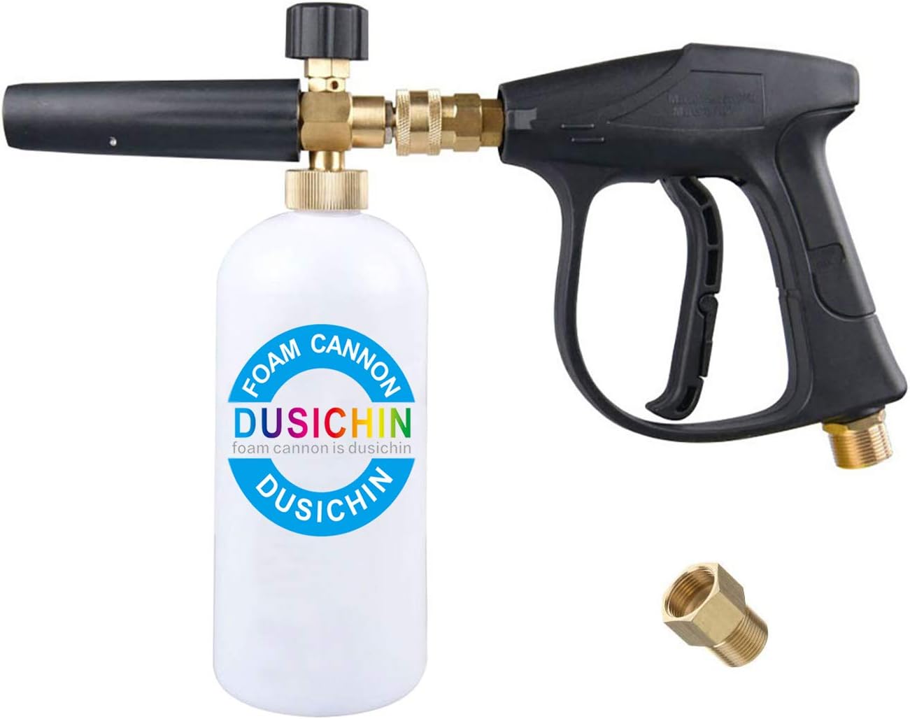 DUSICHIN DUS-023 Foam Cannon Lance Plus Water Spray Gun Wand for Pressure Washer Car Detailing, Not for Garden Hose