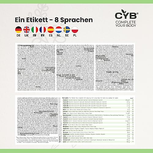 CYB Multivitamin 50+ A-Z mit Lutein und Q10, 120 Tabletten – Ansicht 7