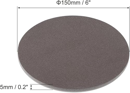 Miniatura 2 de uxcell 6 pulgadas 400-Grits esponja de lijado de gancho y bucle disco de lijado para maderapaneles de yesometal 5pcs