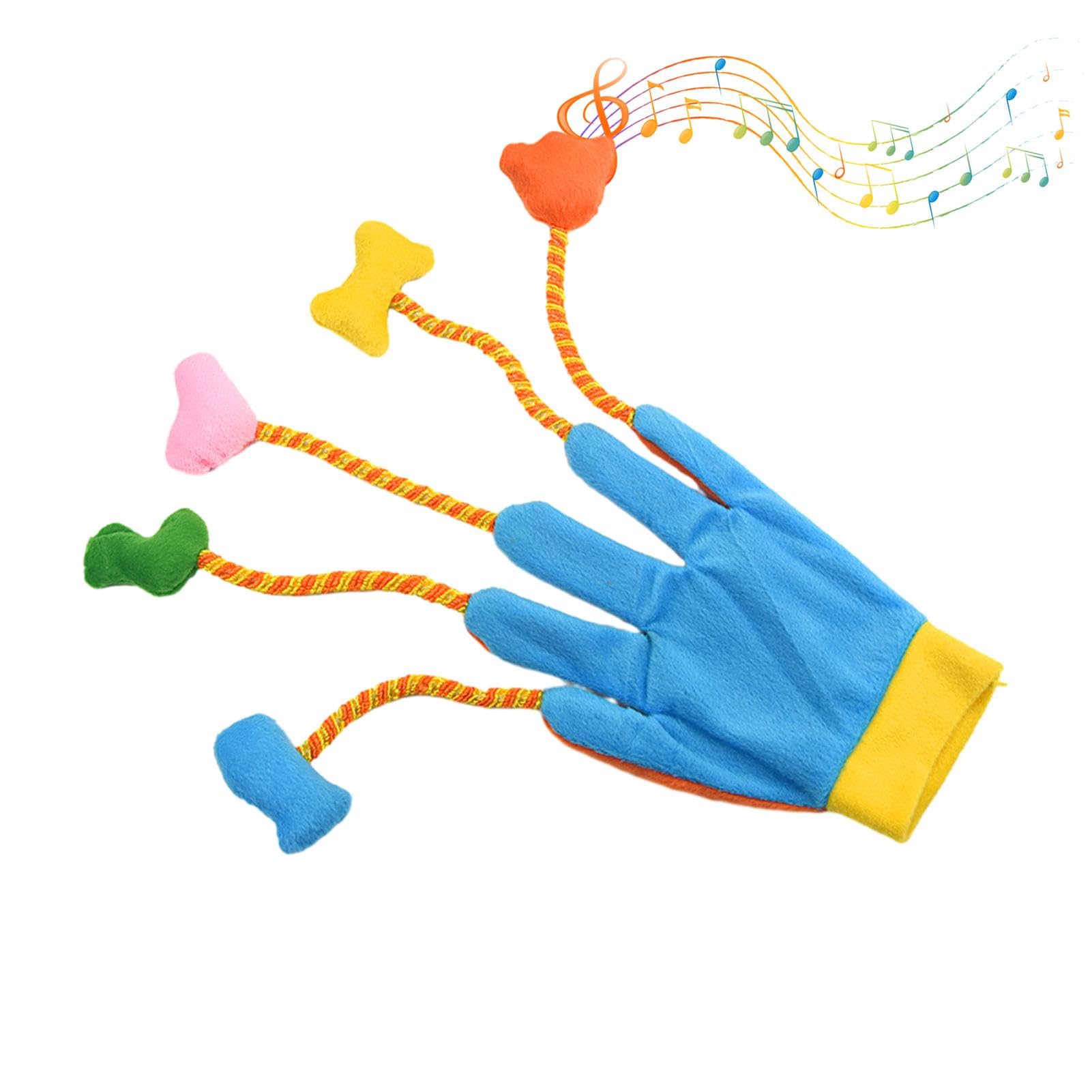 Cat Teaser Gloves - Multi-Fingers Pet Play Mitts, Durabble Cat Magic Gloves | Interactive Pet Glove Toy, Hand Play Cats Teasing Gloves, Engaging Pet Exercise and Entertainment Tool for Cats Kittens