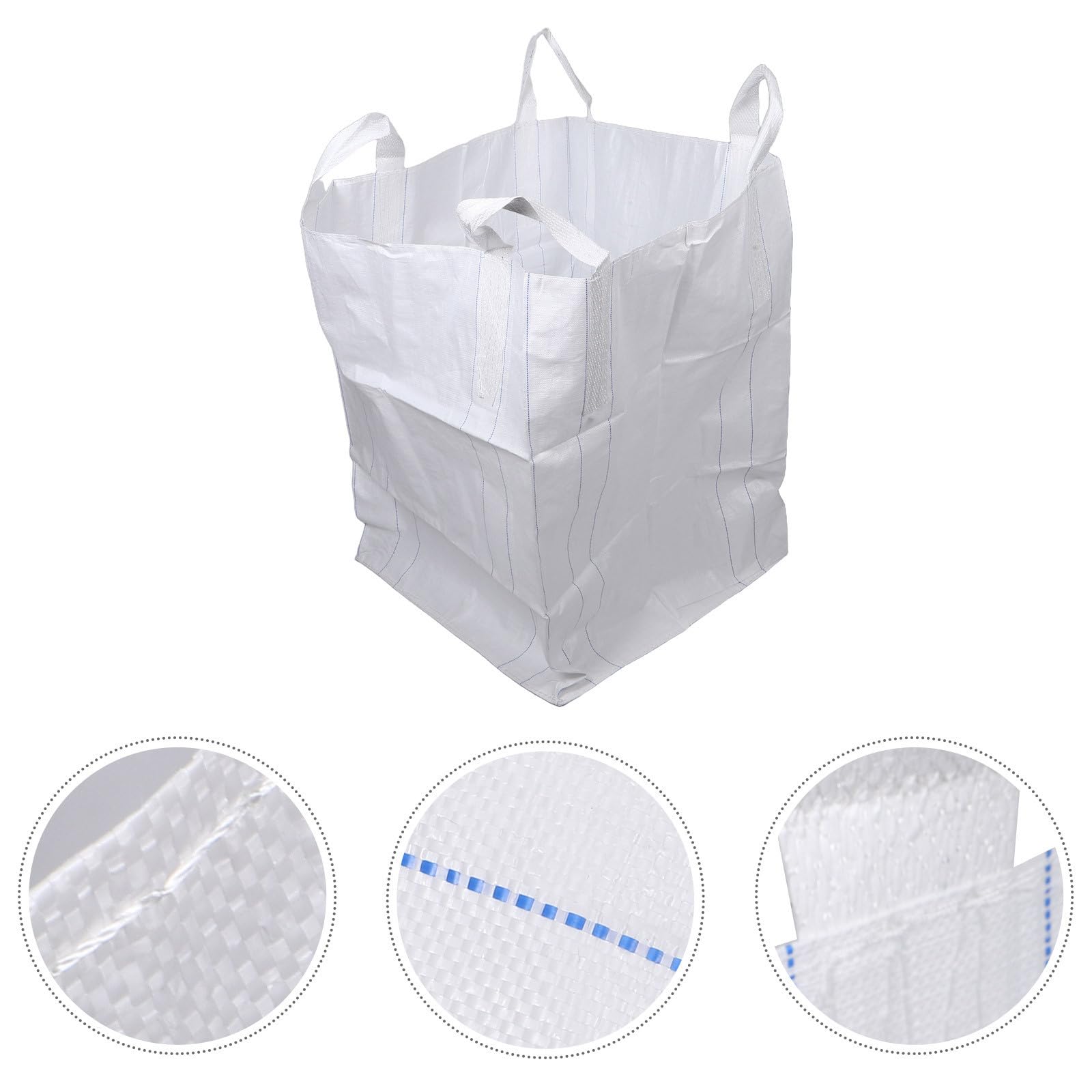 Sacchi Big Bag in Pp Bianco per Materiali da Costruzione Capacità 1-1,5 Ton e Resistenza All'abrasione per Sollevamento Meccanico Rapido e Sicuro